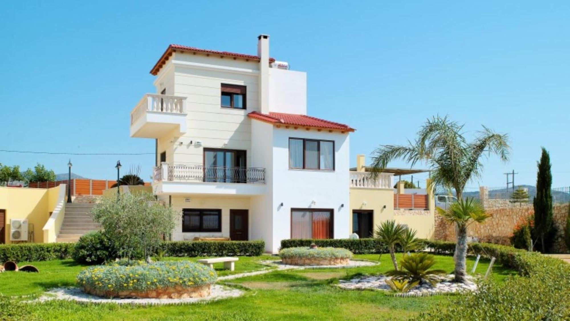 Sunshine Villa With Private Pool By Estia Herszonisszosz Kültér fotó